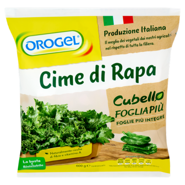 Orogel Cubello Cime di Rapa Foglia Più Surgelati 600 g