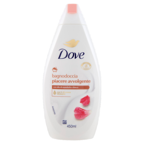 Dove bagnodoccia piacere avvolgente con olio di mandorle e ibisco 450 ml