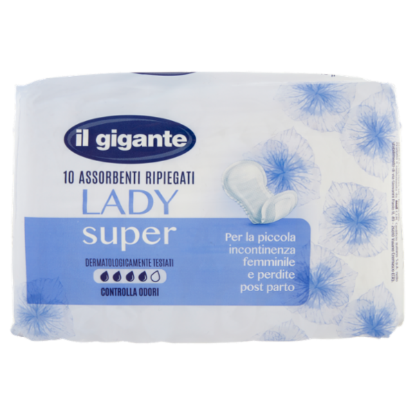 IL GIGANTE Assorbenti Ripiegati Lady super 10 pz