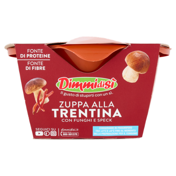 DimmidiSì Zuppa alla Trentina con Funghi e Speck 620 g
