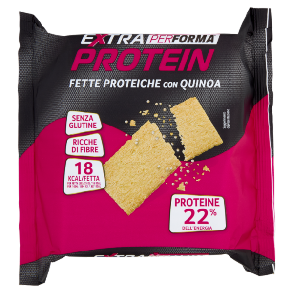 Performa Extra Protein Fette Proteiche con Quinoa 18kcal/fetta, senza glutine, ricche di fibre 100 g