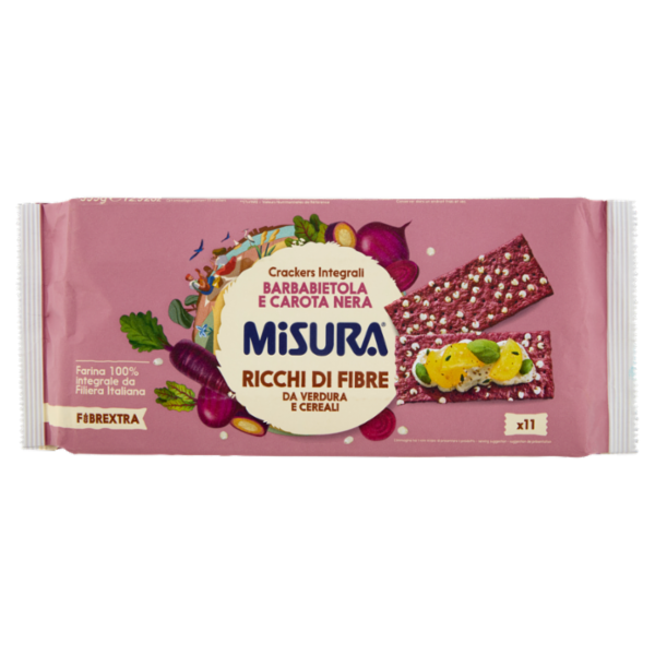 Misura Fibrextra Crackers Integrali Barbabietola e Carota Nera 355 g