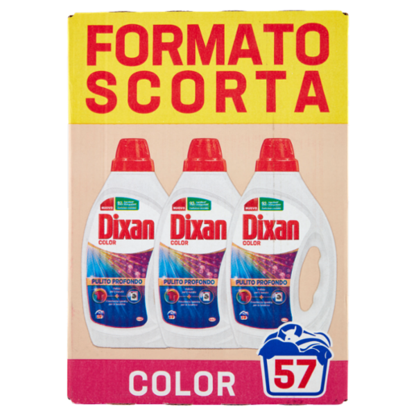 DIXAN Liquido Color 3x19=57 Lavaggi 3 x 855 ml