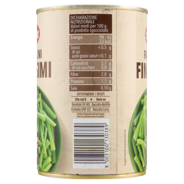 Selex Fagiolini Finissimi Lessati 400 g