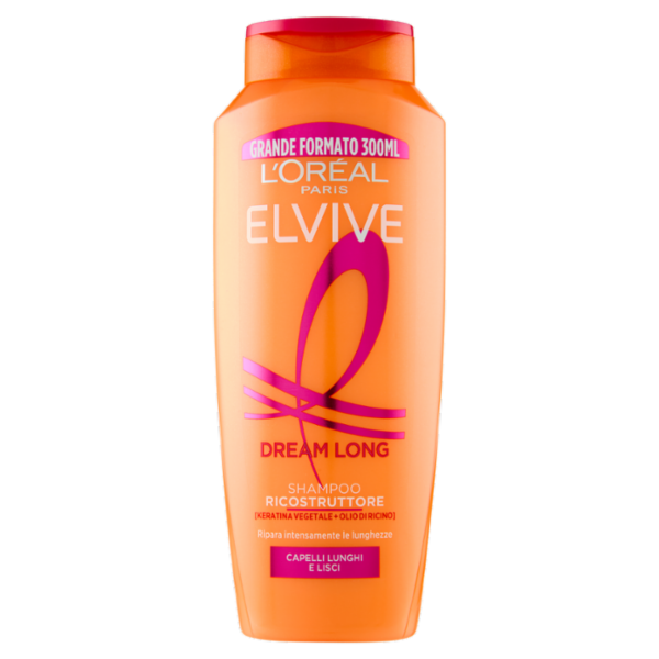Elvive Dream Long Shampoo Ricostruttore, per Capelli Lunghi e Lisci, 300 ml