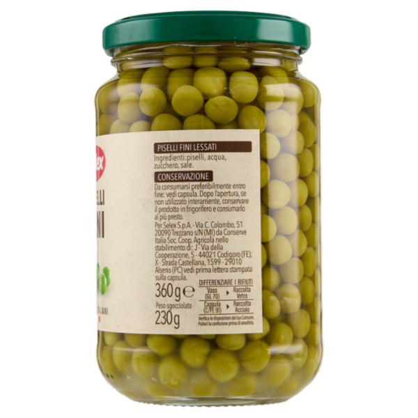 Selex Piselli Fini Lessati 360 g