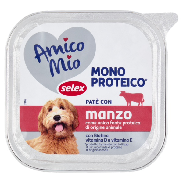 Selex Amico Mio Cane Paté con Manzo Mono Proteico 150 g
