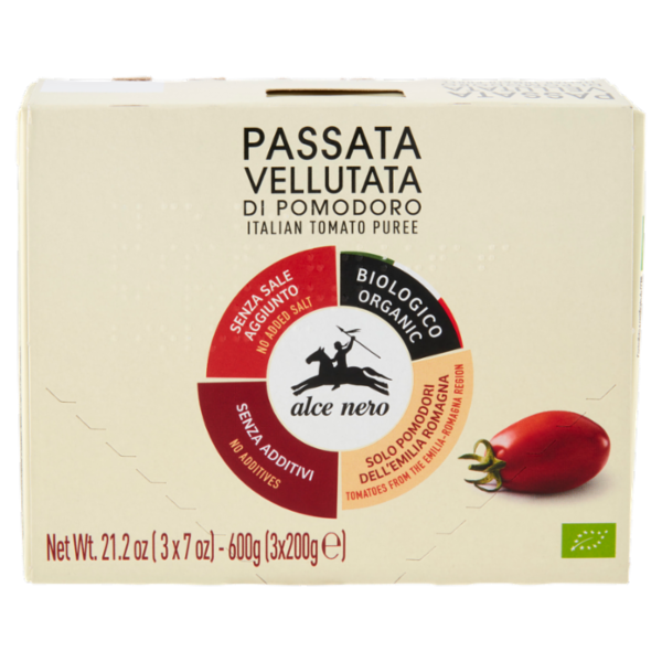 alce nero Passata Vellutata di Pomodoro 3 x 200 g