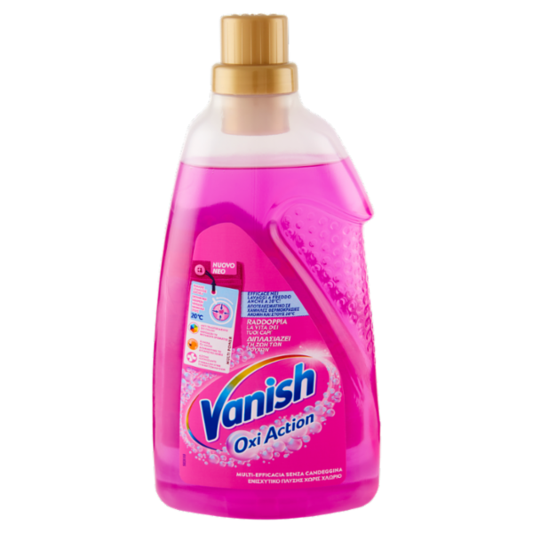 Vanish Oxi Action Multipower Gel rosa Smacchiatore bucato 1,5 L
