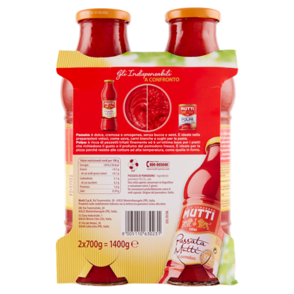 Mutti Passata Mutti di pomodoro 2 x 700 g