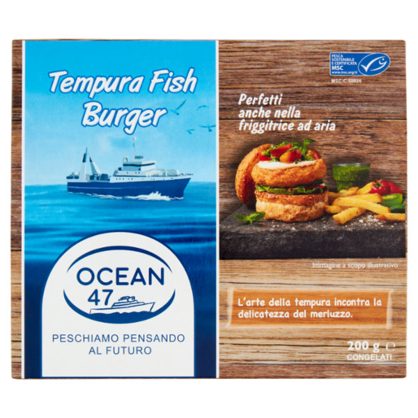 Ocean 47 Tempura Fish Burger Congelati 200 g