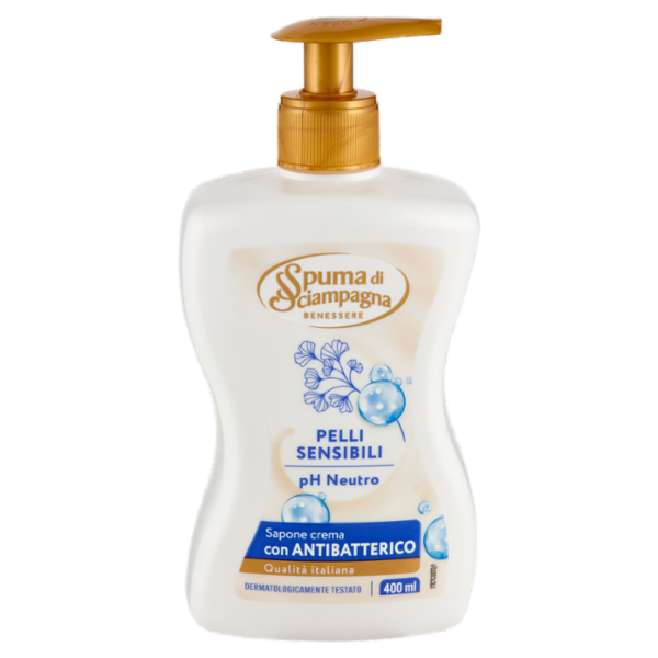 Spuma di Sciampagna Benessere Sapone crema Pelli Sensibili pH Neutro 400 ml
