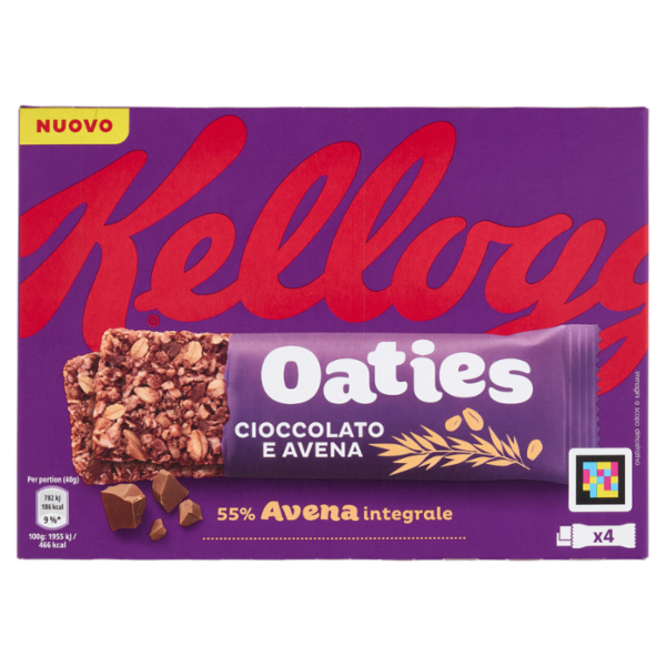 Kellogg's Oaties Cioccolato e Avena 4 x 40 g