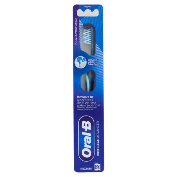 Oral-B Spazzolino Manuale Pro-Clean Advanced Pulizia Profonda Medio 1 pz