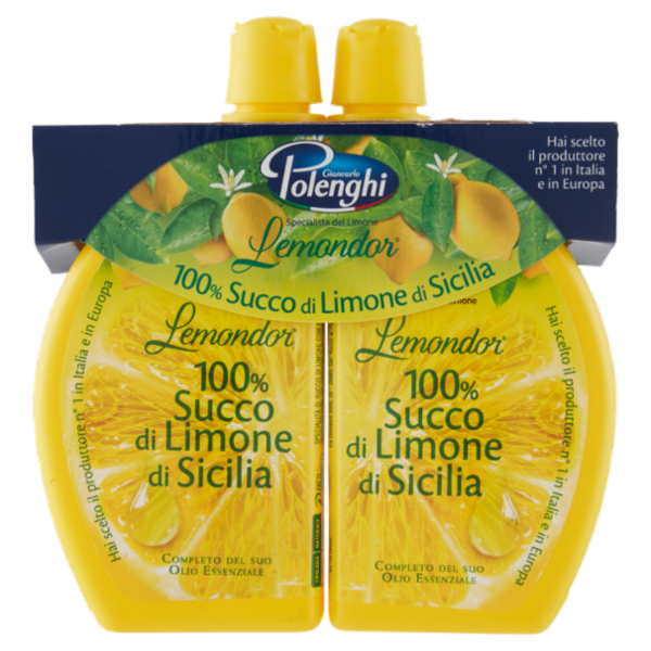 Giancarlo Polenghi Lemondor 100% Succo di Limone di Sicilia 2 x 125 ml
