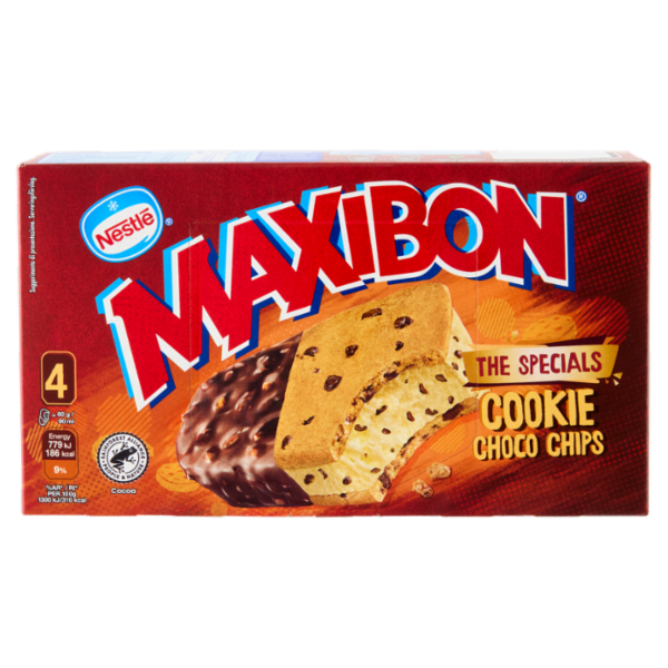 NESTLÉ Maxibon The Specials Cookie Choco Chips 4x60g