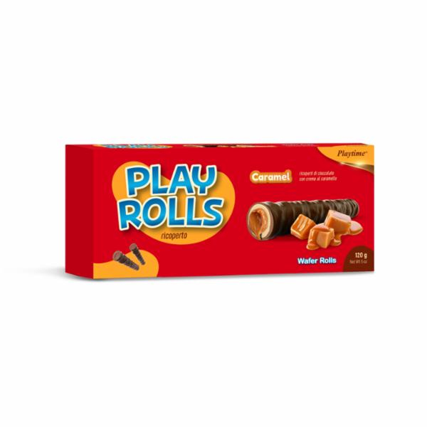 Playtime Play Rolls Ricoperto Con Ripieno Al Caramello 120 G