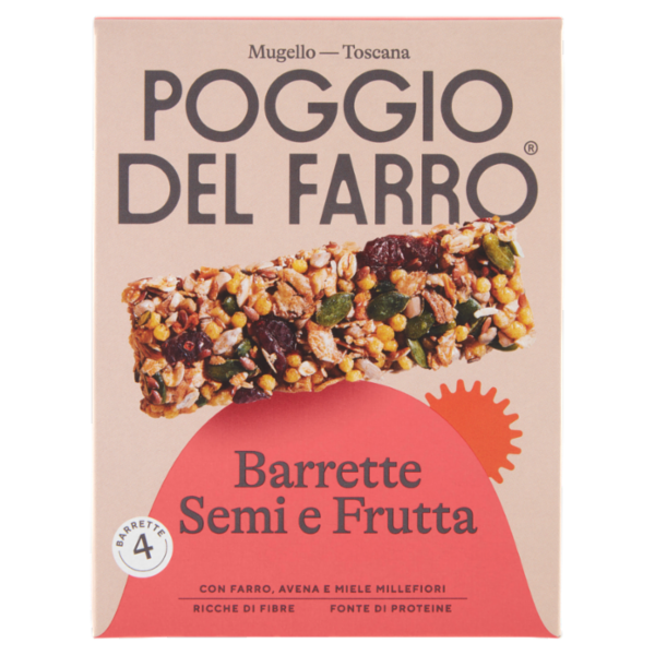 Poggio del Farro Barrette Semi e Frutta 4 x 25 g