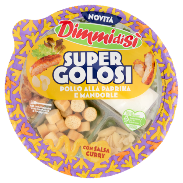 DimmidiSì Super Golosi Pollo alla Paprika e Mandorle con Salsa Curry 130 g