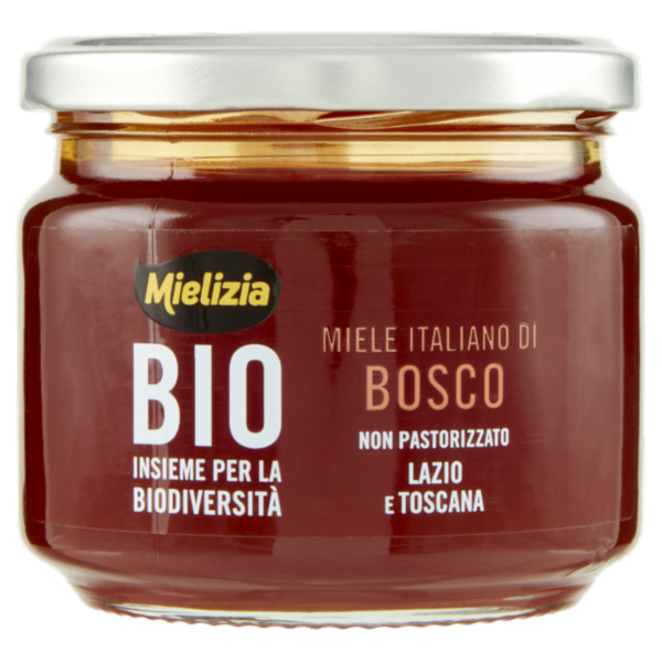 Mielizia Bio Miele Italiano di Bosco non Pastorizzato Lazio e Toscana 300 g