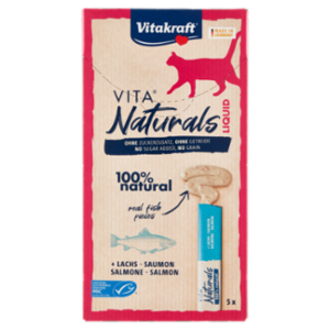 Vitakraft Vita Naturals Liquid + Salmone 5 x 15 g