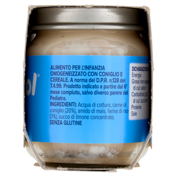 nipiol coniglio omogeneizzato con carne e cereale 2 x 120 g