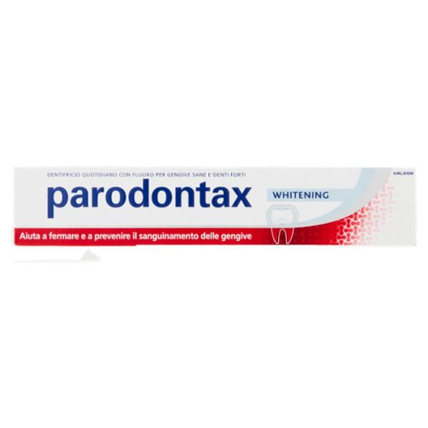 Parodontax whitening dentifricio quotidiano con fluoro per gengive più sane e denti forti 75 ml