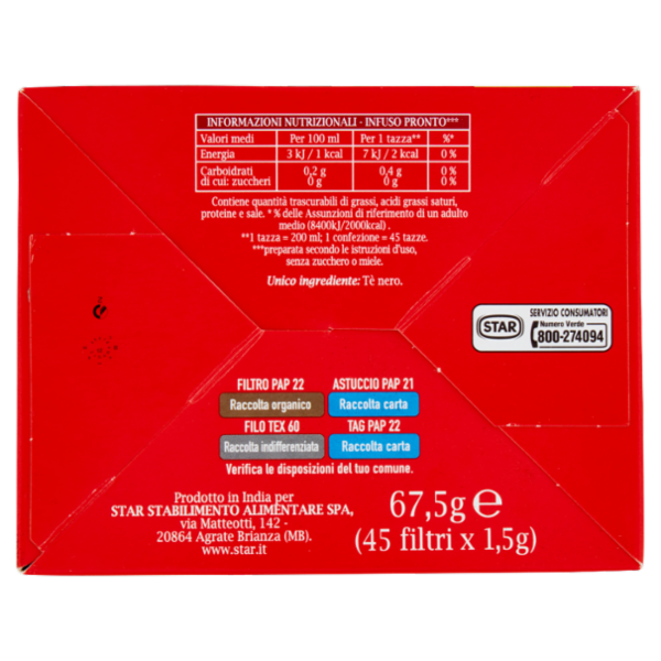 Star Tea Classico Filtri 45 x 1,5 g