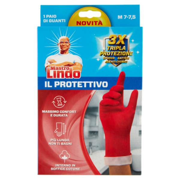 Mastro Lindo il Protettivo Guanti M 7-7,5 1 Paio