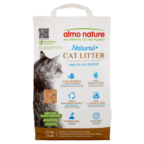 almo nature Natural Cat Litter 100% Plant-Based 2,5 kg