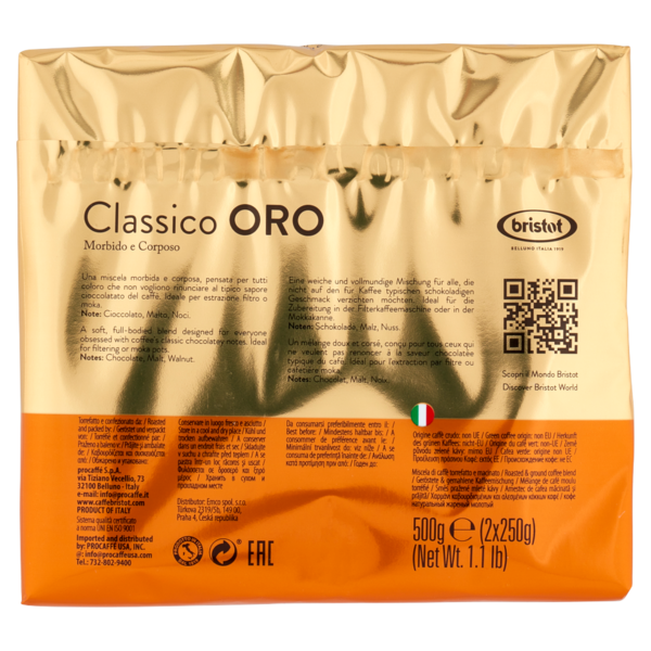 bristot Classico Oro Caffè Macinato 2 x 250 g