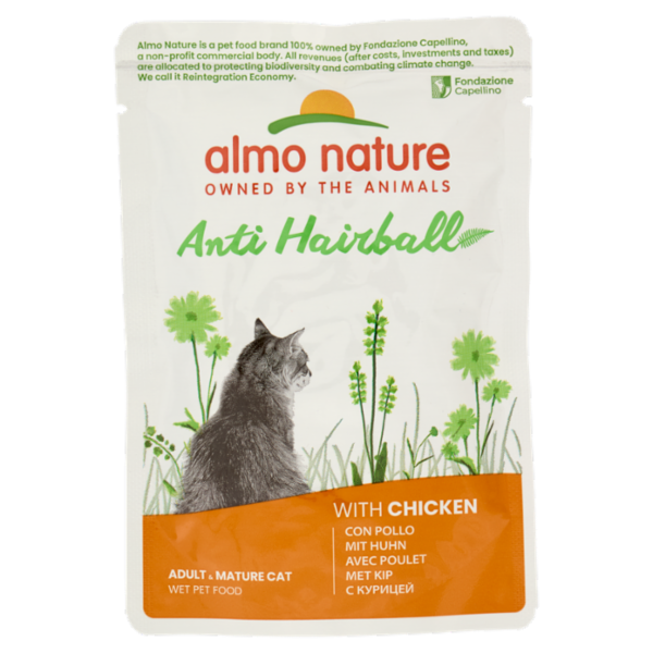 almo nature Anti Hairball Adult & Mature Cat con Pollo 70 g
