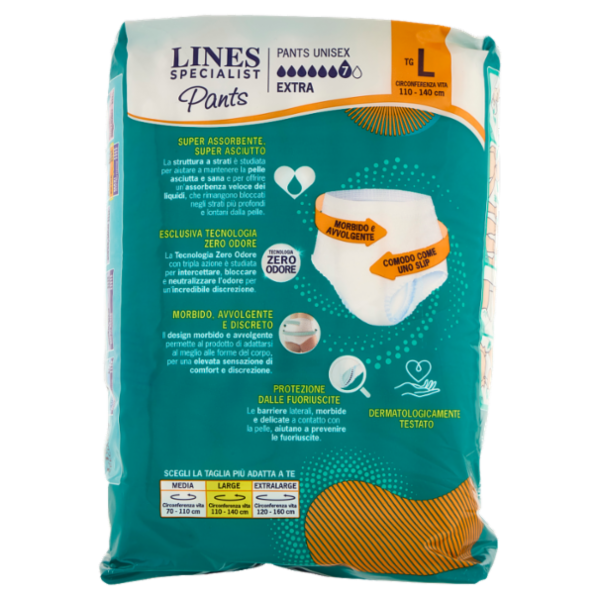 Lines Specialist Pants Unisex Extra Taglia L 7 pz