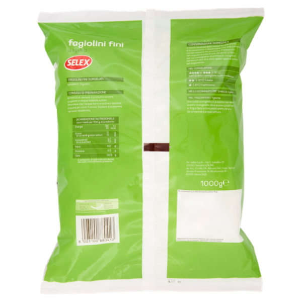 Selex Fagiolini Fini Surgelati 1 kg