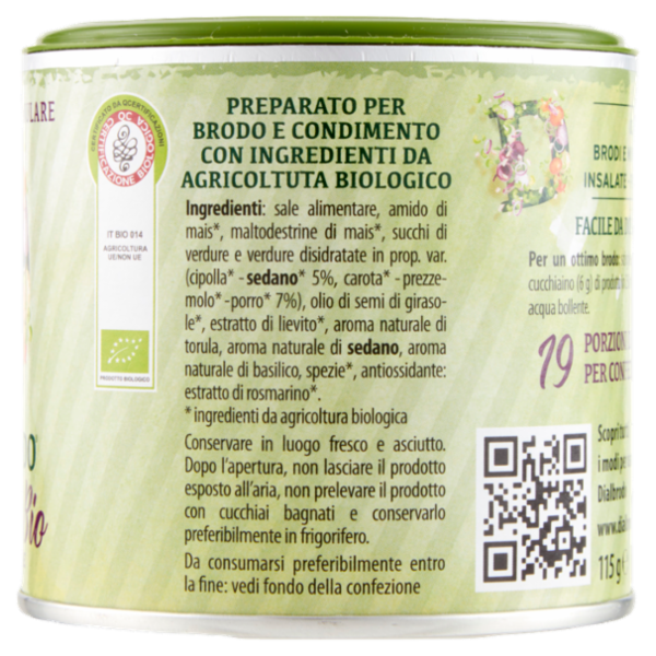 Dialbrodo Insaporitore Granulare Verdure Bio 115 g