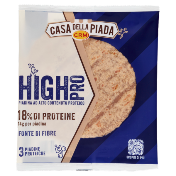 Casa della Piada High Pro Piadina ad Alto Contenuto Proteico 3 Piadine 225 g