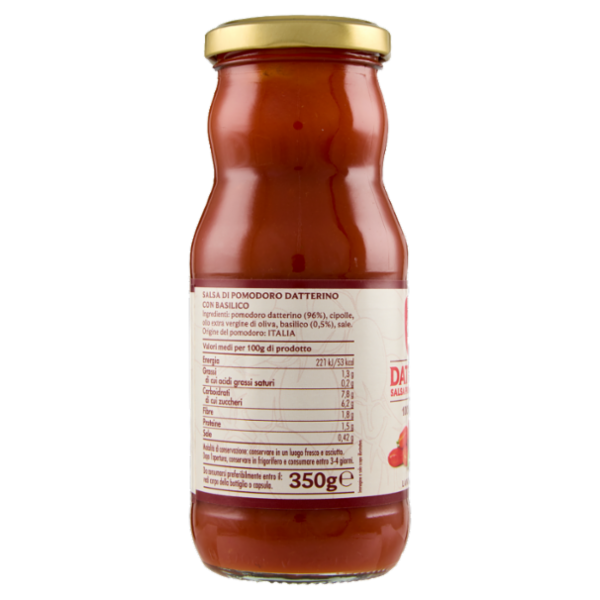 De Rica Datterino Salsa Pronta con Basilico 350 g