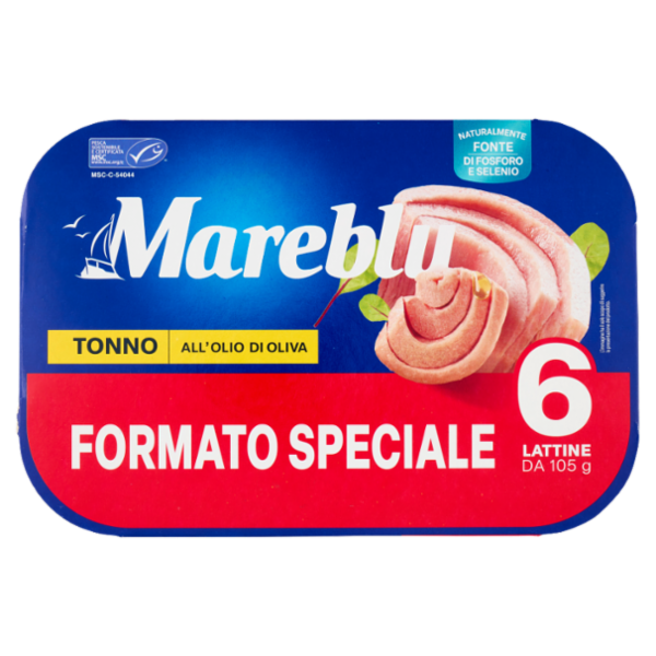 Mareblu Tonno all'Olio di Oliva 6 x 105 g