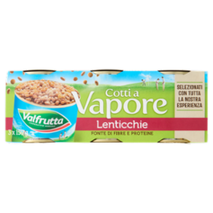 Valfrutta Cotti a Vapore Lenticchie 3 x 150 g