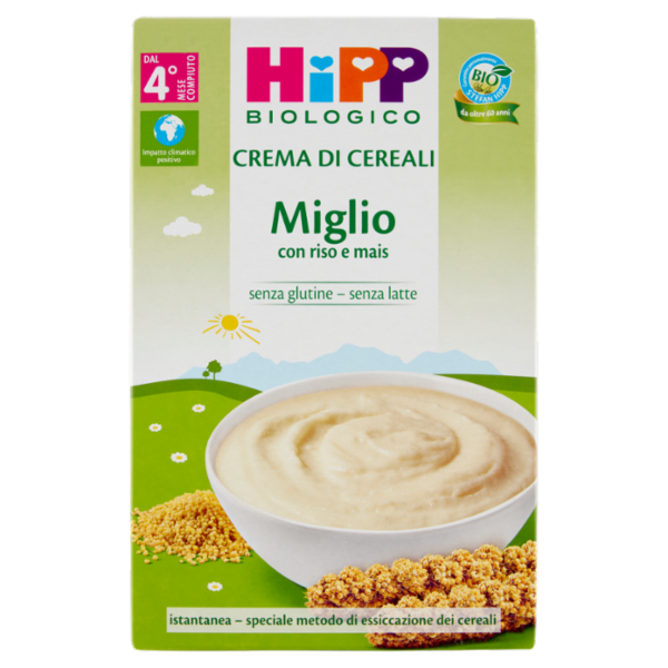 HiPP Biologico Crema di Cereali Miglio con riso e mais 200 g