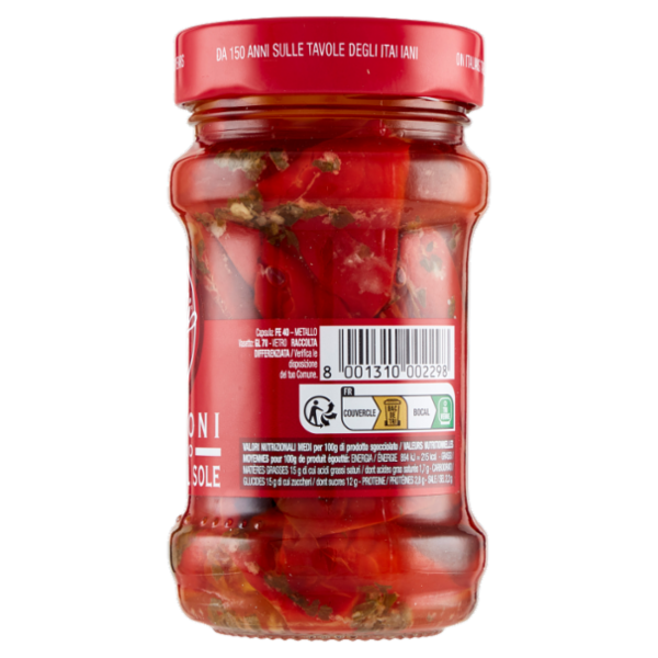 Polli Peperoni Sottolio Essiccati al Sole 185 g