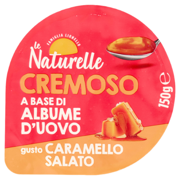 le Naturelle Cremoso a Base di Albume d'Uovo gusto Caramello Salato 150 g