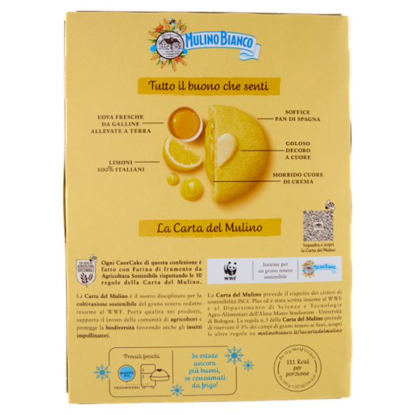 Mulino Bianco CuorCake Merenda con Limoni Italiani 6 pezzi 210g