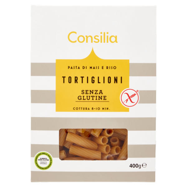Consilia Pasta di Mais e Riso Tortiglioni Senza Glutine 400 g