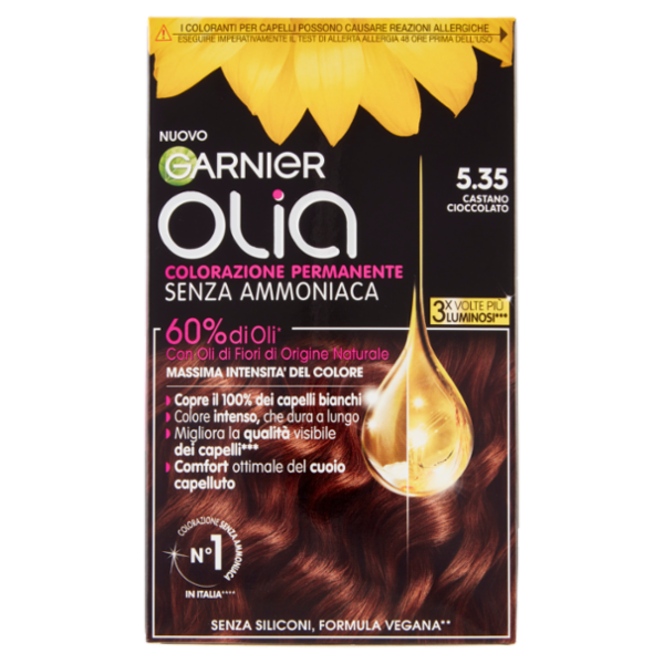 Garnier Olia Tinta Capelli, Senza Ammoniaca, Light choco 535