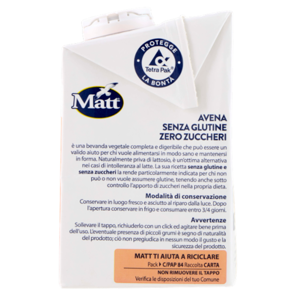 Matt Avena Senza Glutine Zero Zuccheri 500 ml