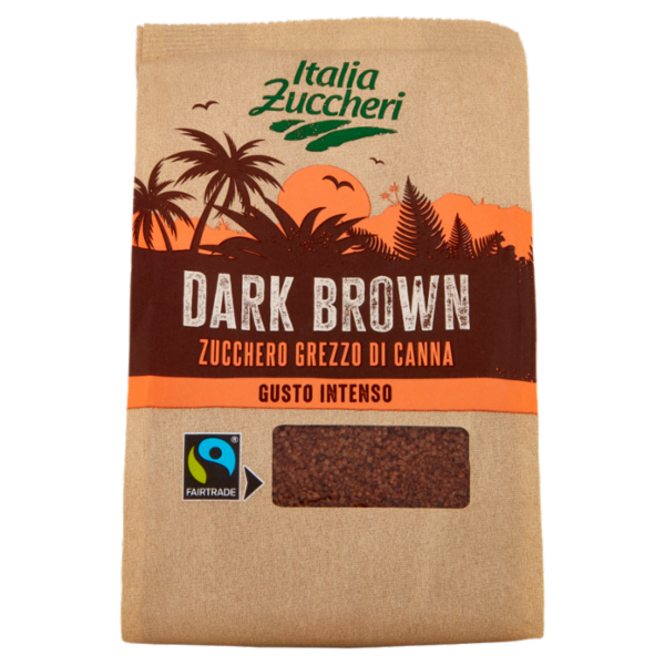 Italia Zuccheri Dark Brown Zucchero Grezzo di Canna 500 g