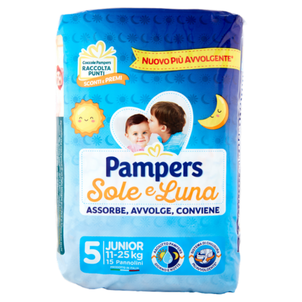 Pampers Sole e Luna 5 Junior 15 pz