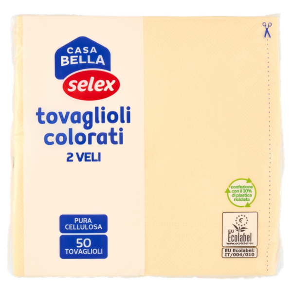 Selex Casa Bella Tovaglioli 2 Veli 33x33 cm Crema 50 pezzi
