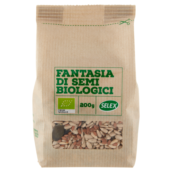 Selex Mix Fantasia di Semi di Lino, Girasole e Zucca Biologici 200 g